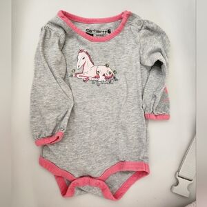 Carhartt Gray and Pink Kids One Piece
